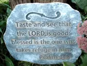 Plastic religious plaque Psalms 34.8 mold concrete plaster mould 14"x11" x 3/4"