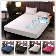 Twin Full Queen King Bed Waterproof Cover Mattress Protector Fitted Sheet Size