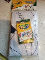 Vintage Crayola Create Your Own Pillowcase Kit Fabric Crayons