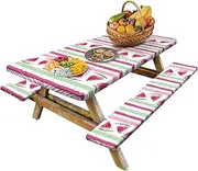 Picnic Table Bench Cover, Picnic Table Seat Cover | Vista Printed Stable Outdoor Bench Cover Camping Picnic Table Cover - Practical Outdoor Picnic Tablecloth Camping Table Cover for Outdoor Use