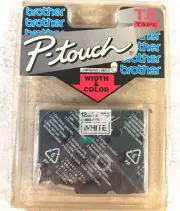 Brother P-Touch Laminated Tape TZ-231 12mm 1/2" Black on White Standard 26 Ft