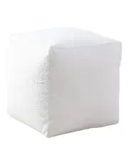 [Cadence & Co.] Blake Boucle Pouffe Cover 50x50x50cm in Ivory