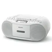 Sony AUX CD radio cassette recorder CFD-S70: FM/AM/Wide FM compatible, white