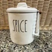 Rae Dunn Spice Container with Spoon And Lid NEW!