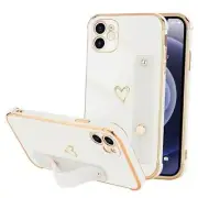 Compatible with Case for Women Girls, Bling Luxury Plated iPhone 11 White