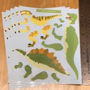 5 Mrs Grossmans Create Dinosaur Repositionable Stickers Stegosaurus Velociraptor