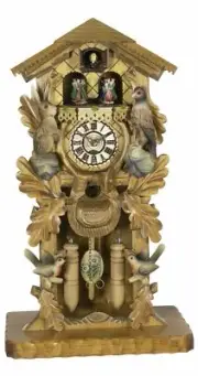 Quartz Cuckoo Clock with music, turning dancers TU 386/2 QMT HZZG NEW