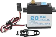 20KG RC Servo High Torsion Copper Aluminum Gear Waterproof Digital Servo with 25T Arm for 1/10 1/8 RC Crawler Truck