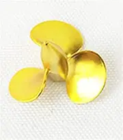 QOVETA 1pcs Metal 2-Blade Propeller Full-impregnated Paddles Left/Right Props for 1:200 Boat Model with 3mm Aperture 26.5mm Diameter Model Boat Propeller(1pc Left)