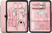 Nail Clipper Set Nail Clippers Set Men's Nail Clippers Home Nail Kit Original Renovation Foot Kit Sharp Scissors Manicure Set(Pink)