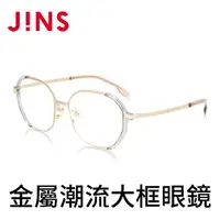 在飛比找momo購物網優惠-【JINS】金屬潮流大框眼鏡(AMMN19S283)