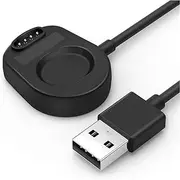 INF Magnetic USB Charger Compatible with Suunto 7 Smart Watch, Charging Station for Fast Charging via Laptop, USB Adapter, Power Bank, Car Adapter, Color Black