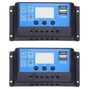 20A PWM Solar Charge Controller 12V/24V Solar Panel Charger Regulator 2Pcs