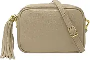 [Parubi] Clutch Bag Genuine Leather Shoulder Bag Made in Italy, Small Handbag with Removable Shoulder Strap, Hanging Bag for Women and Girls (Anastasia Model)