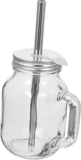 PAMINGONO Stainless Steel and Glass Sippy Cup Juice Bottle Reusable Tumbler Straw