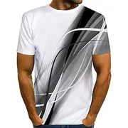 Men's Graphic Shirt T Shirt Short Sleeve T shirt 3D Print Round Neck Shirt Streetwear Daily Going out Yellow Red Blue Clothing Apparel Normal S M L XL XXL 3XL