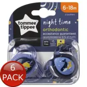 6 x C2N Night Time Soother 6-18Mth