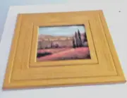 Arizona Desert Landscape Wall Picture 11" Square Gold Tone Frame 5.5"