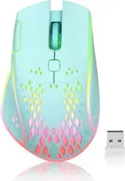 Wireless Gaming Mouse, C30 Silent Click Wireless Rechargeable Gaming Mouse with