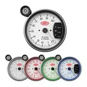 SAAS Muscle Series Tachometer - 5 Inch, White SG-TAC5W