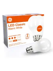 GE Classic 3 Pack 8.5W BC LED Globe in Warm White