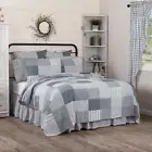 Sawyer Mill Blue Patchwork Twin Quilt. VHC Brands. Blue, White