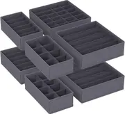 Underwear Organiser, Wardrobe Storage Box, Fabric Boxes Storage（Set of 8）