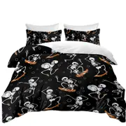 Halloween Funny Skeletons Quilt Cover