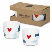 PPD Seaside x 2 Egg Cup Set 2 pcs Egg Cup Egg Holder New Bone China 162402703