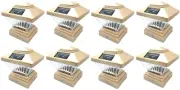 Relightable 8-Pack Copper Color Square Solar Light Post Cap 4x4 PVC Fence 246C