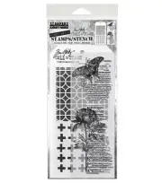 Tim Holtz Mixed-Media Stamps & Stencil-Set #60