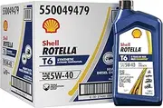 Shell Rotella T6 Full Synthetic 5W-40 Diesel Engine Oil (1-Quart, Case of 6)