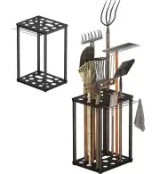 Garden Tool Organizer, Garage Organization And Storage With Hooks,Wall Mount ...