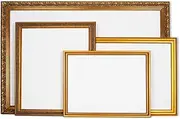 Wooden Ornate Gold, Classic gold, photo frame, Size A2 (420x597mm) perspex front