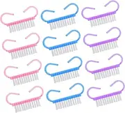 Healeved Nail Cleaning Brush Set 30pcs Plastic Horn Brush Manicure Dust Removal Tool for Manicure