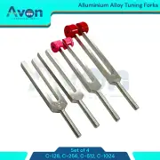 4 Pack | Tuning Forks With & Without Weights, C-128, C-256, C-512, C-1024