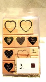Close to My Heart S620 Close to My Heart Scrapbook Stamp Set Groovy Hearts New