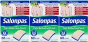 Salonpas Pain Relieving Patches 2.83" x 1.81" 60 Count, Pack 3