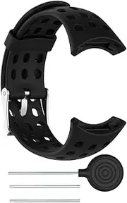 Watch Band Strap, Replacement Sports Watch Band with Metal Clasp for Suunto M1 M2 M4 M5, Silicone Bracelet Strap, Smartwatch Wrist Band (Black)