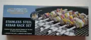 Steven Raichlen Stainless Steel Kabob Rack Set w/ 6 Steel Skewers NEW SR8816