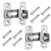 (2 pcs) The 90 Door Buckle Bolt barn Door Lock Right Angle Bending Latch hasp