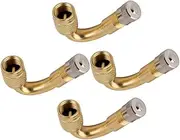 4pcs 45 Valve Stem Extender Kit for Easy Inflation Durable Copper Tire Valve Extension Adaptor Compatibility for Cars Motorcycles Enhance Tire