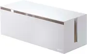 YAMAZAKI home 2707 Cable Box-Outlet Cord Storage Organizer, Cover Protector, One Size, White