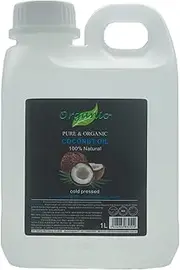 100% Pure Organic Fractionated Coconut Oil 100ml, 200ml to 20L - Coconut Scented (Without Pump, 1L)