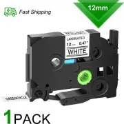 Fits Brother P-Touch PT-H110 Cube 12mm Label Tape Black on White TZe-231 TZ-231