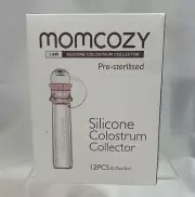 MomCozy Colostrum Collector Reusable Breast Milk Collector w/Storage Case&Cotton