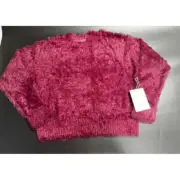OneTeaspoon NWT Sugarloaf Sweater Crop Knit in Bordeaux Size Small MSRP $149