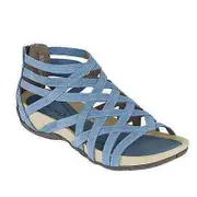 Nevenka Womens Roman Sandals Wedge Open Toe Flats with Back Zipper-5