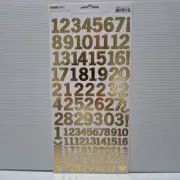 Kaisercraft "Metallic Gold" Number Sticker Sheet Scrapbook Cards Craft