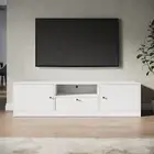 TV Cabinet Entertainment Unit Stand Storage Drawers Shelf 1600x380x420mmm White
